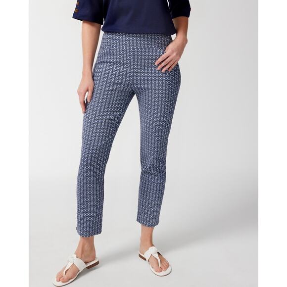 Chicos Josie Slim Ankle Perfect stretch Blue Diamond Classic Crop Pants 00 2 new - Picture 5 of 14